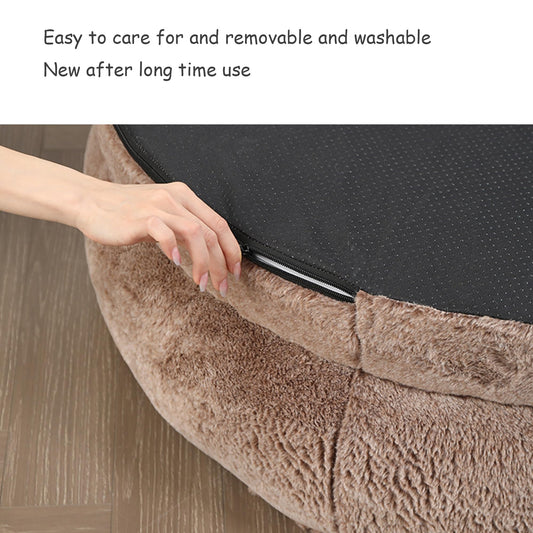 Gmpeccable Katzenbett, Hundebett Grosse Hunde Orthopädisches Hundebett Flauschig Hundekissen Hundekörbchen mit Hoher Rand Waschbar Hundesofa mit Kaninchenhaar 190 x 120 x 30 cm
