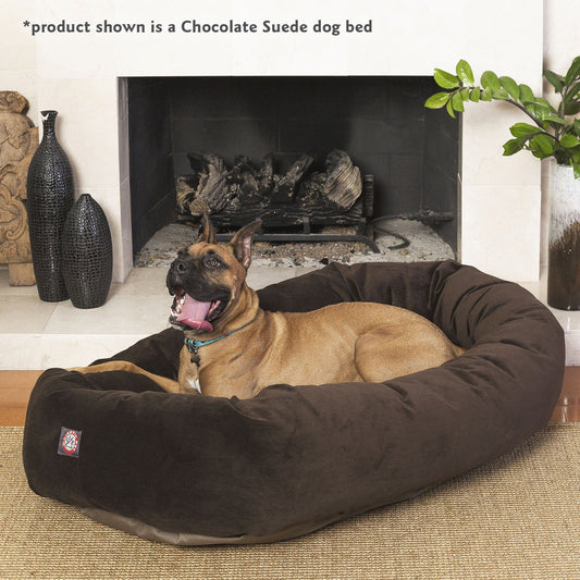 Majestic Pet Hundebett in Bagel-Form, 101,60 cm, rostfarben, Wildleder, Products